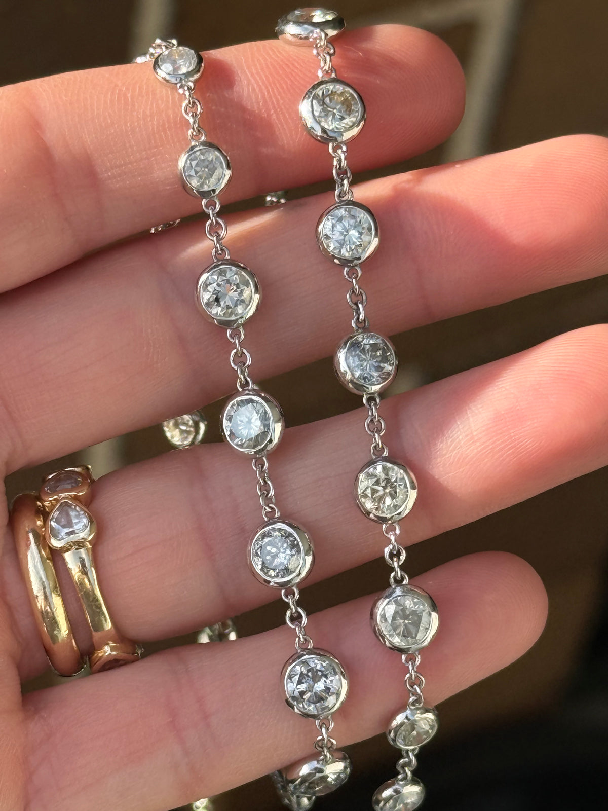 Celestial 14 Carat Natural Diamond Strand Set