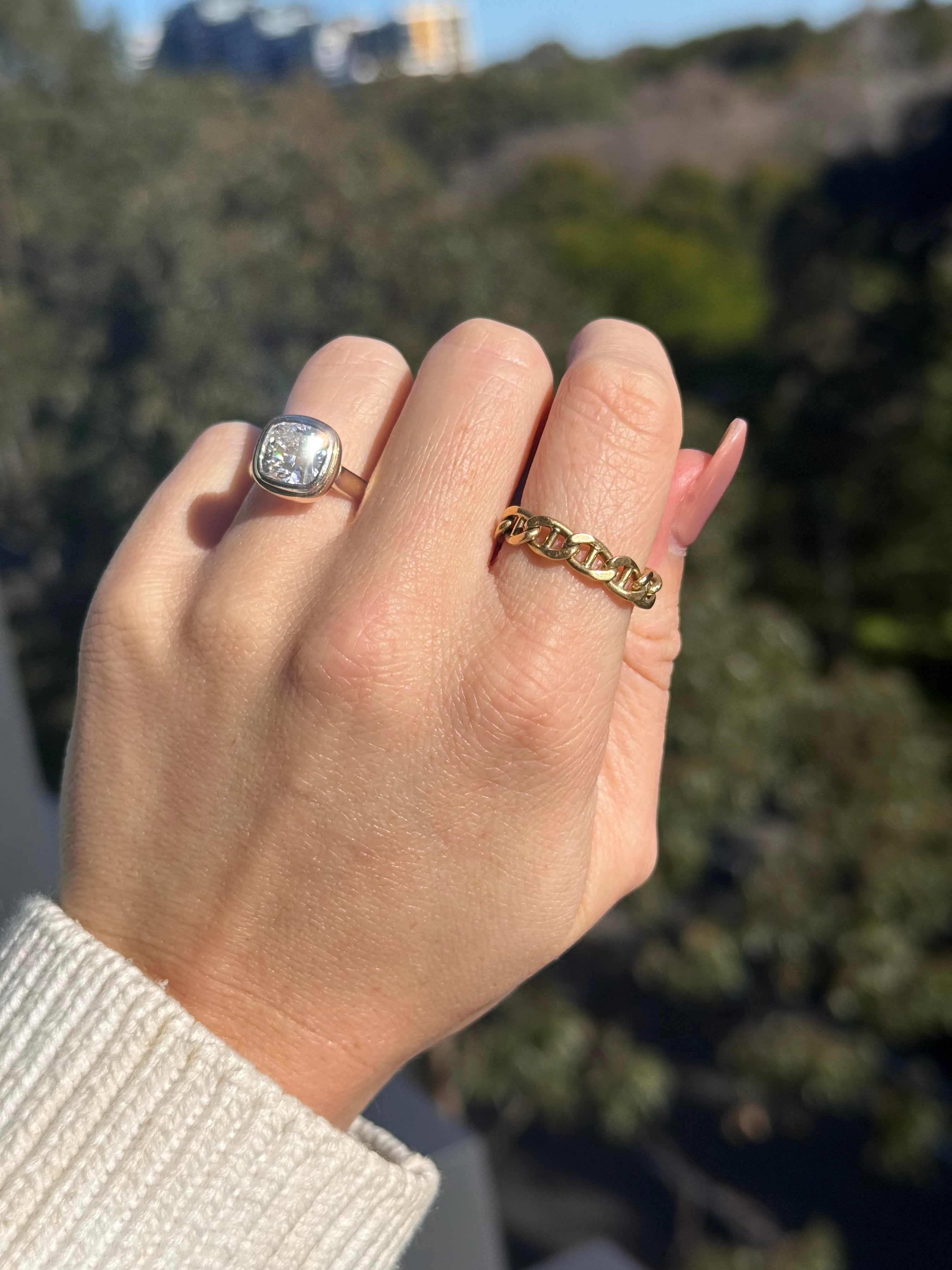 Solid 18k Mariner Ring