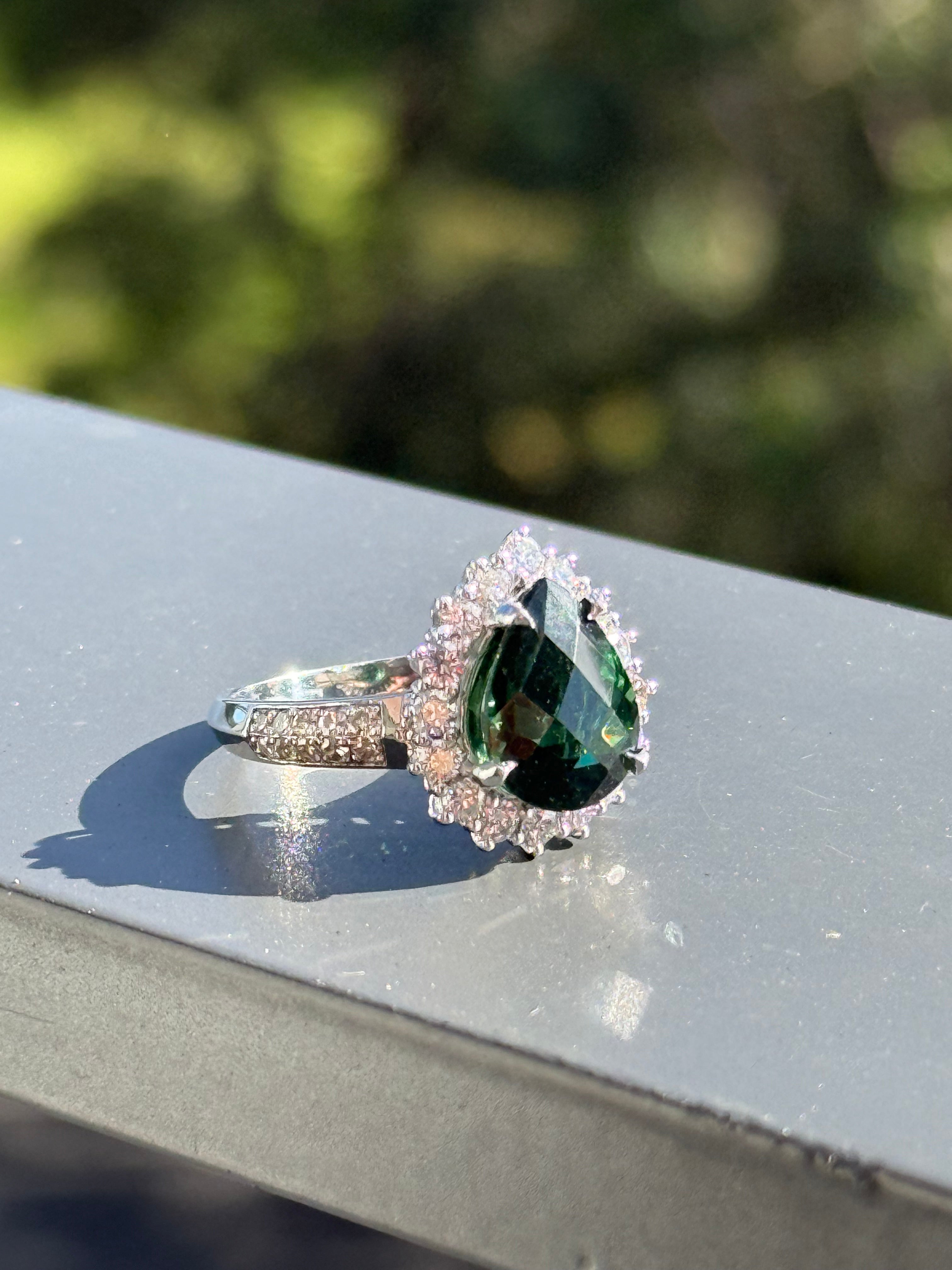 Teardrop Diamond Cocktail Ring