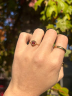 Garnet Heart Ring