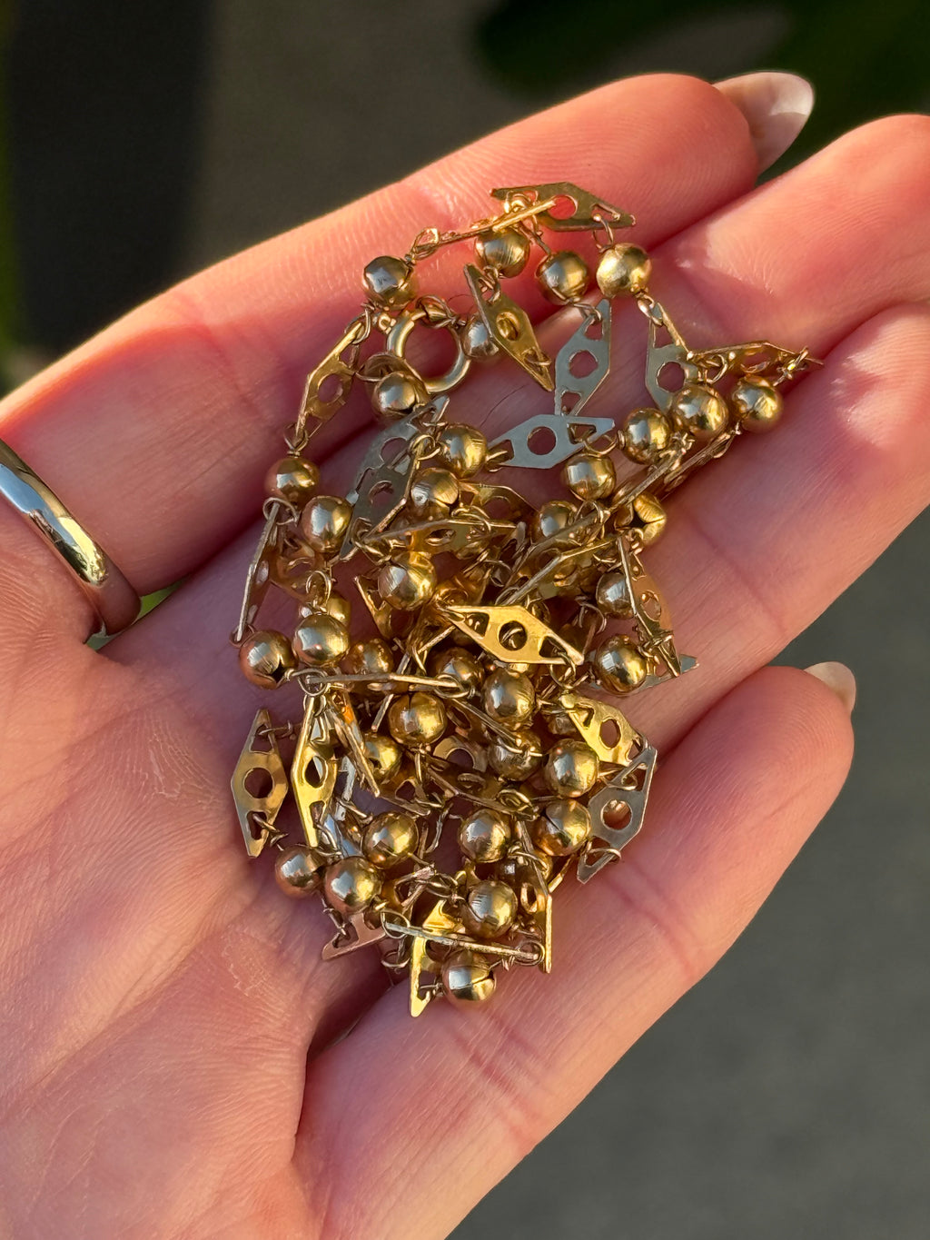 18k Fancy Ball Long Guard Chain