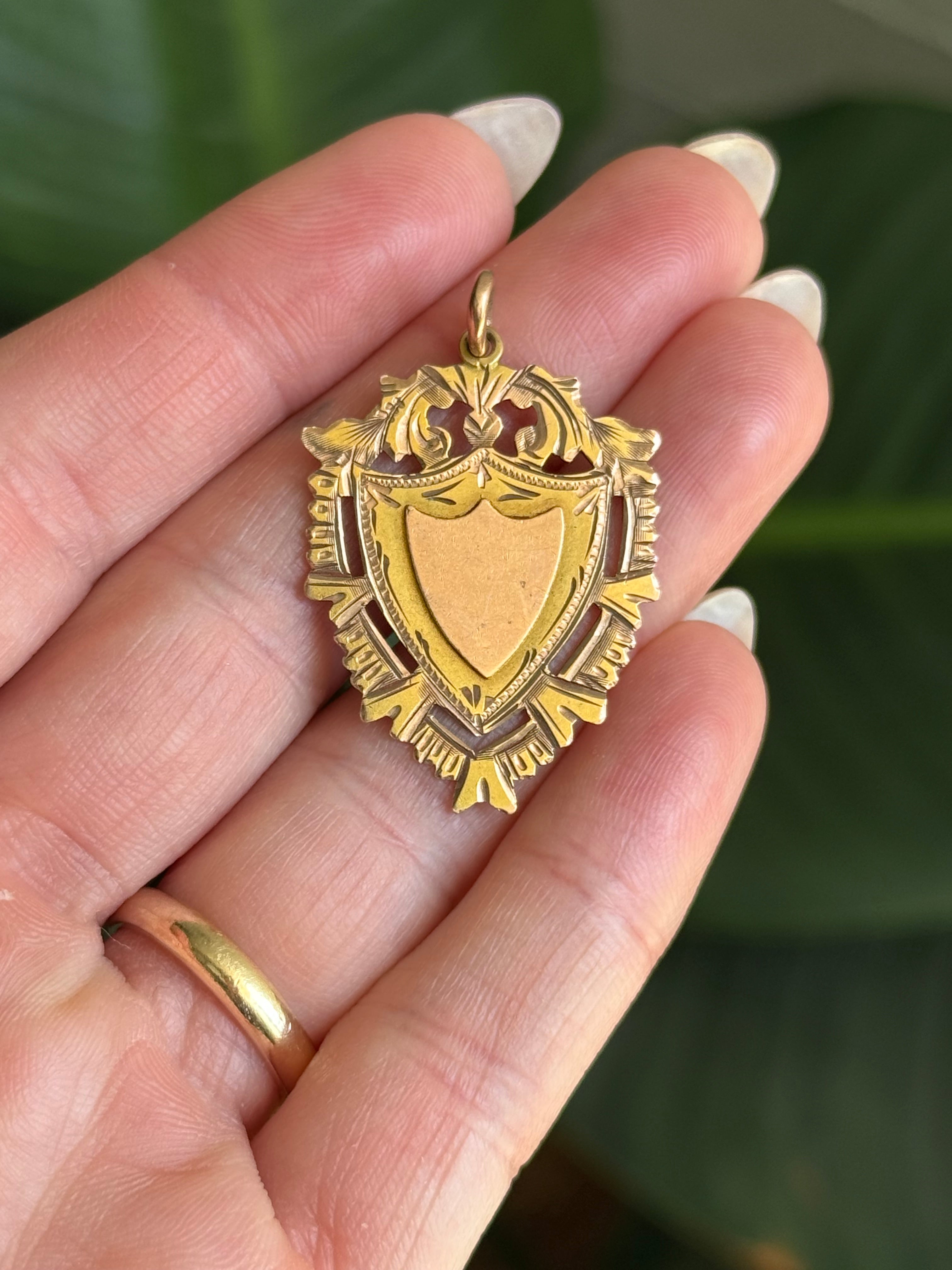 Antique Shield Pendant