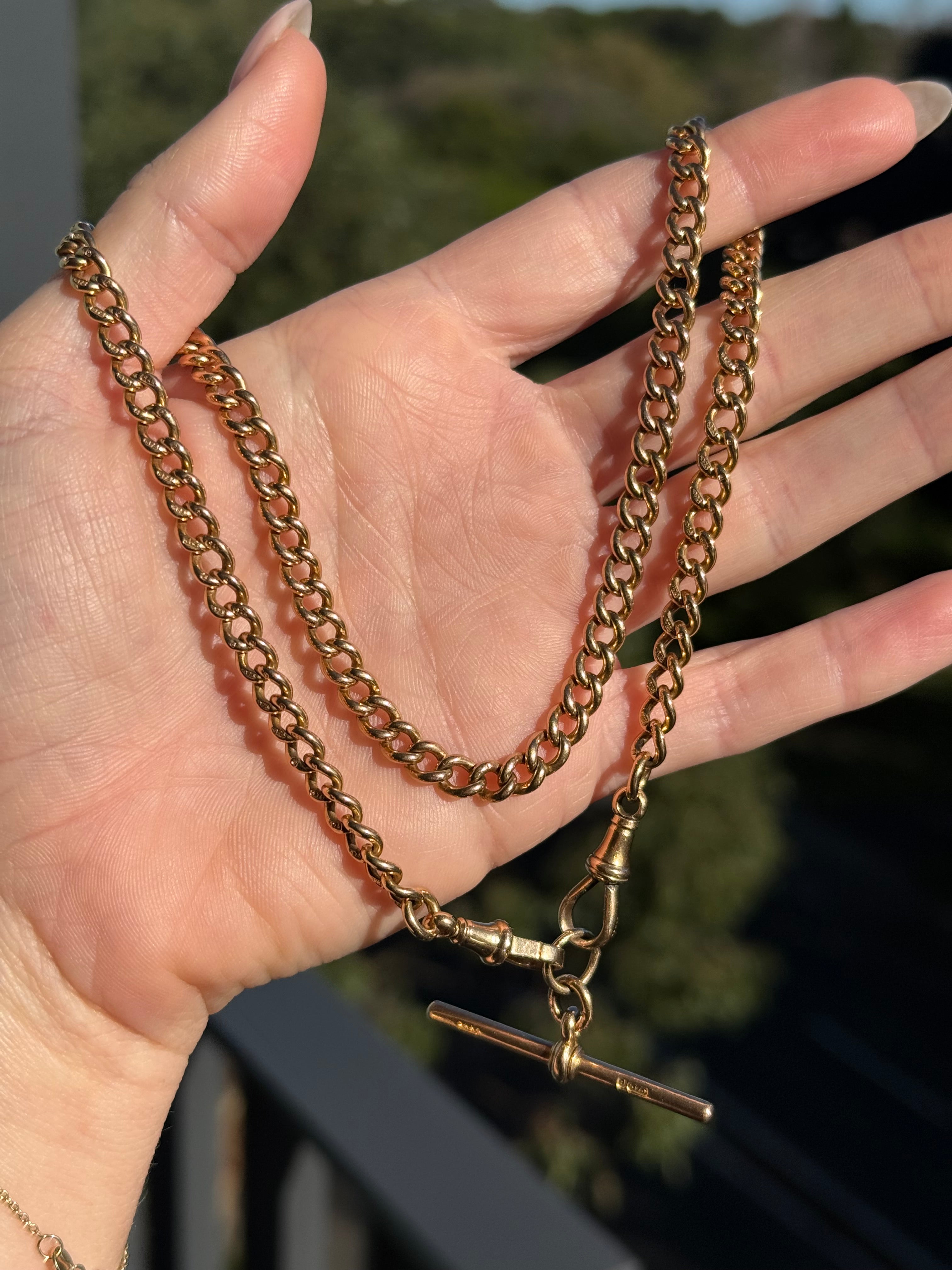 Antique Albert Curb Watch Chain