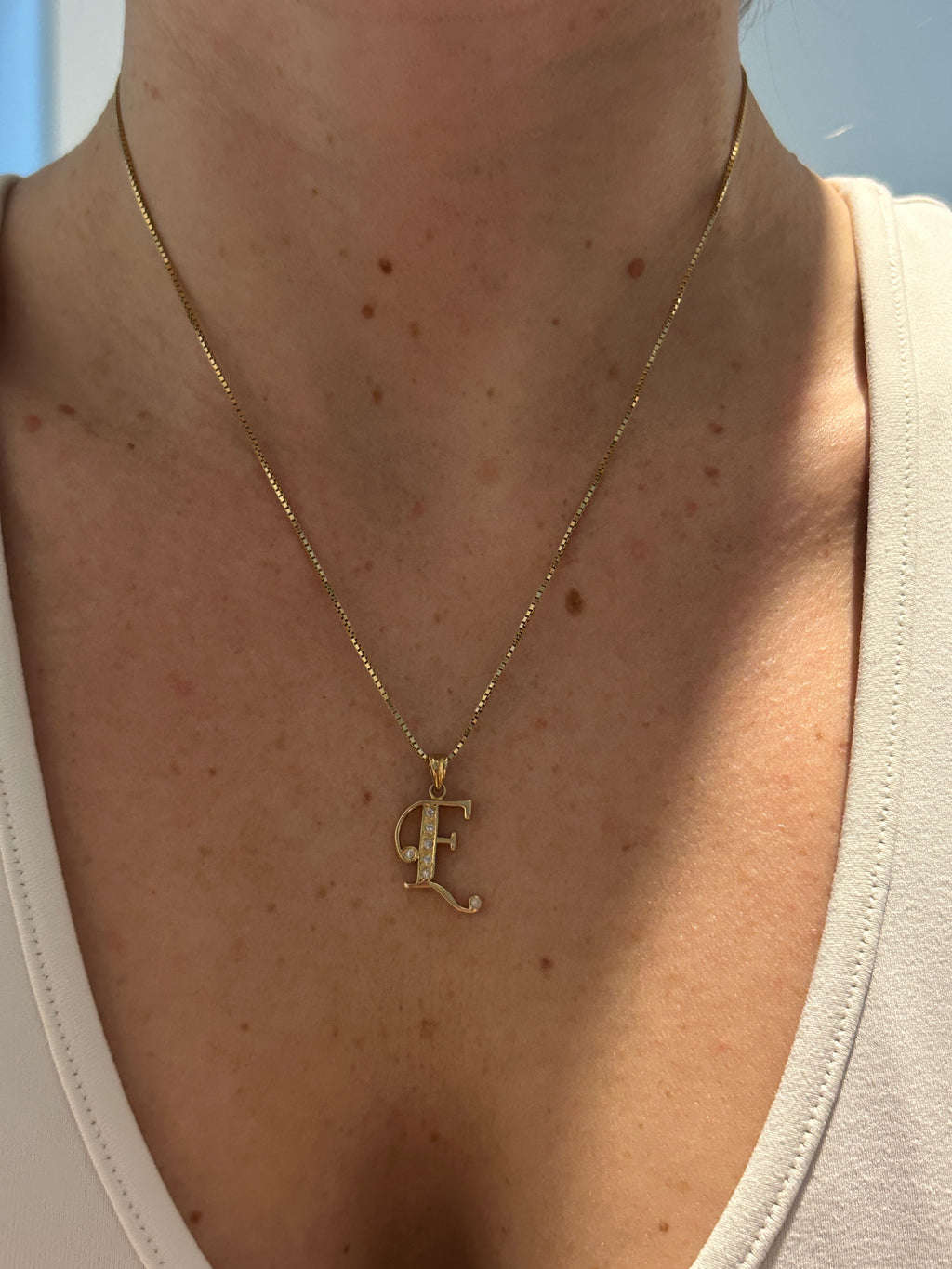Diamond E Charm