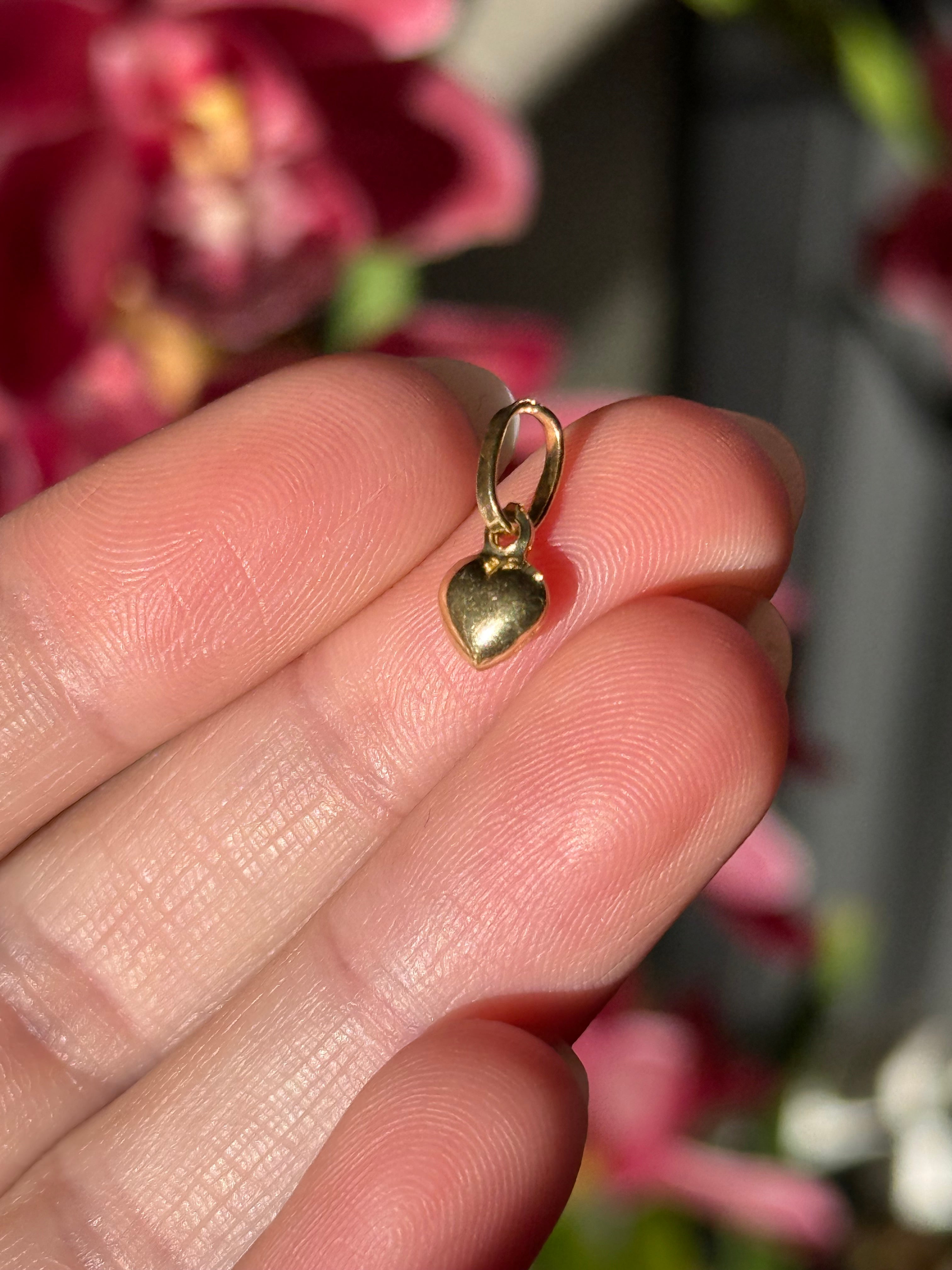 Mini Puffy Heart Charm