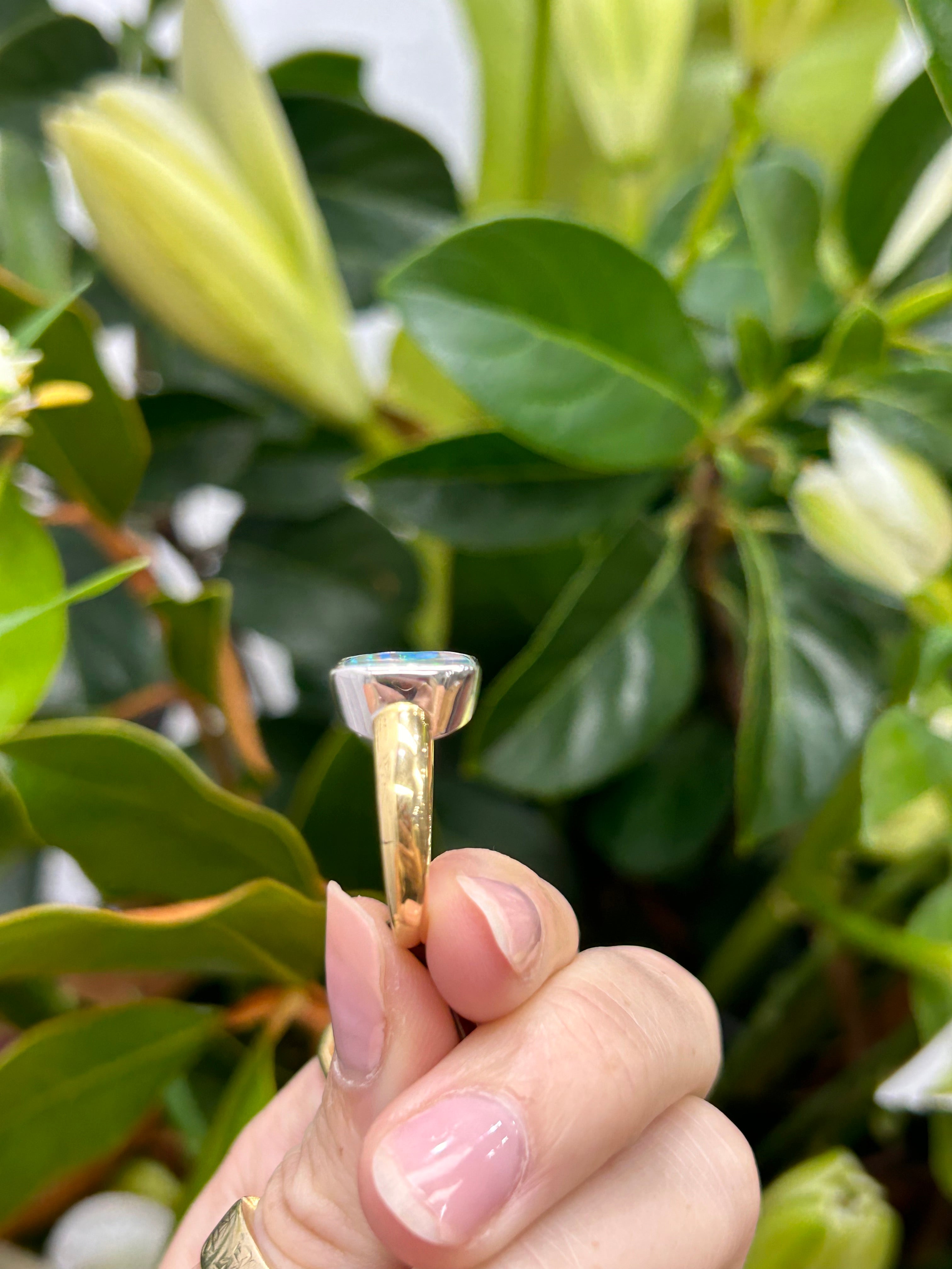 Australian Boulder Opal Ring