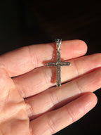 White Gold Diamond Cross