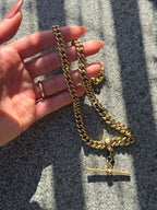10k Graduated Curb Watch Chain