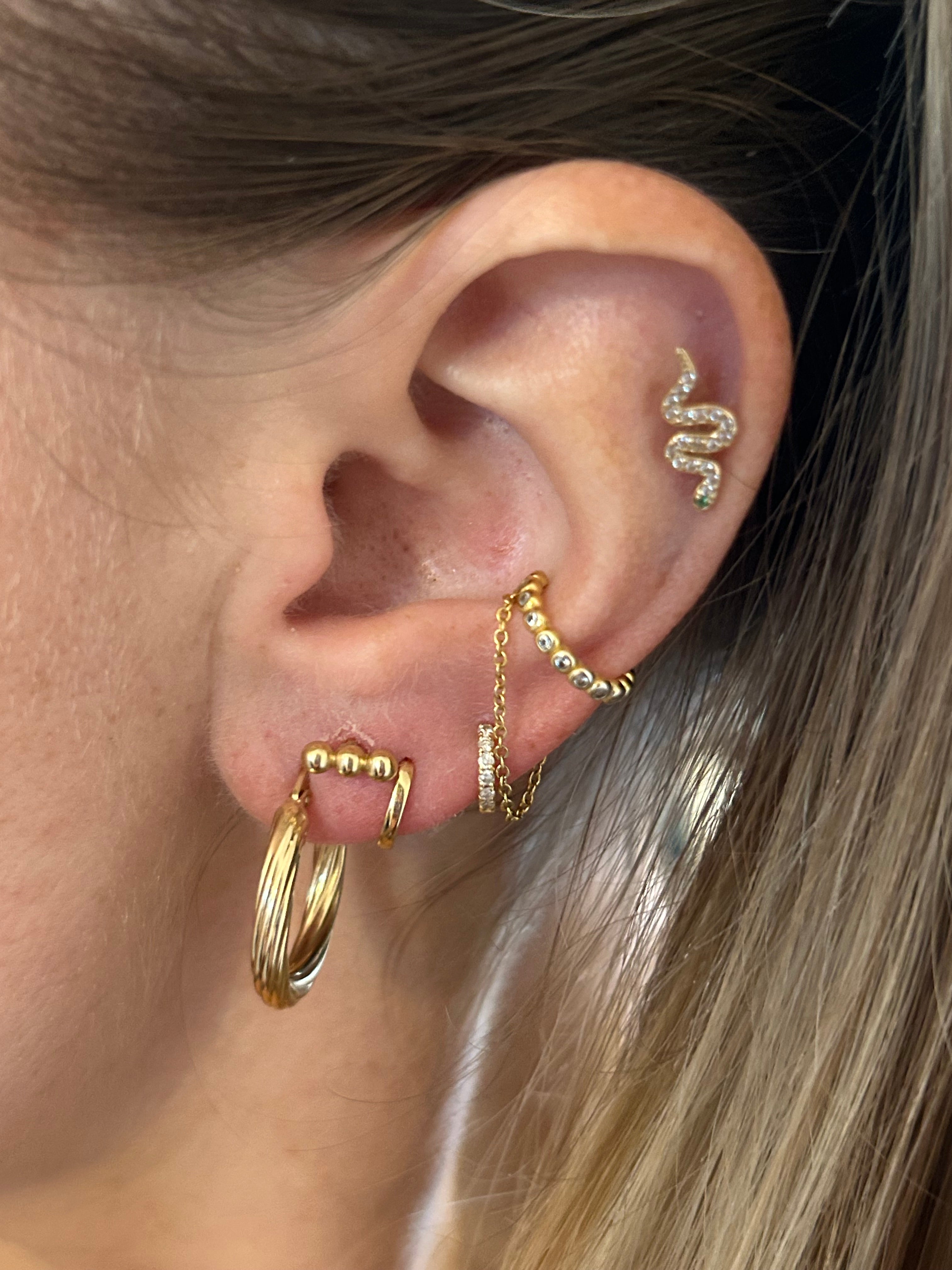 Small Twisted Chunky Hoop