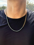 Aqua Sapphire Curb Strand