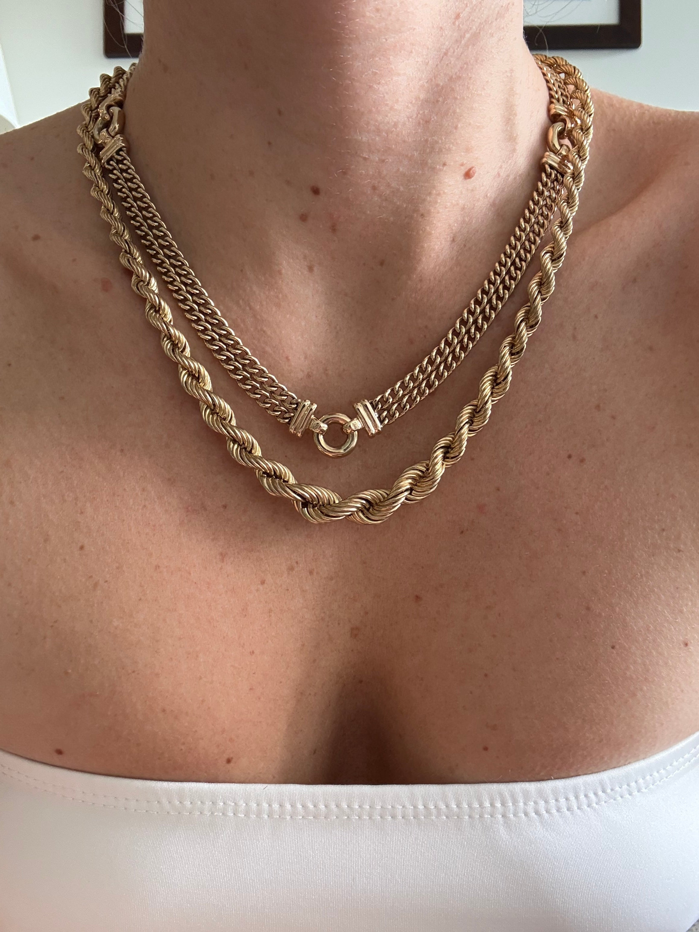 Graduated Vintage Rope Chain