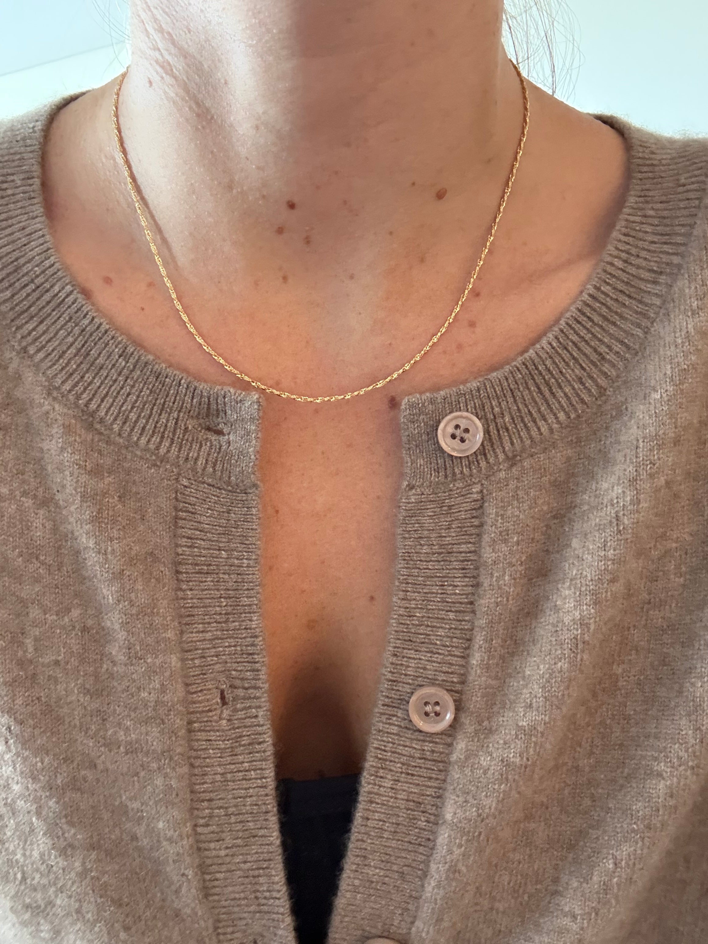 Twisted Diamond Cut Shiny Rope Chain