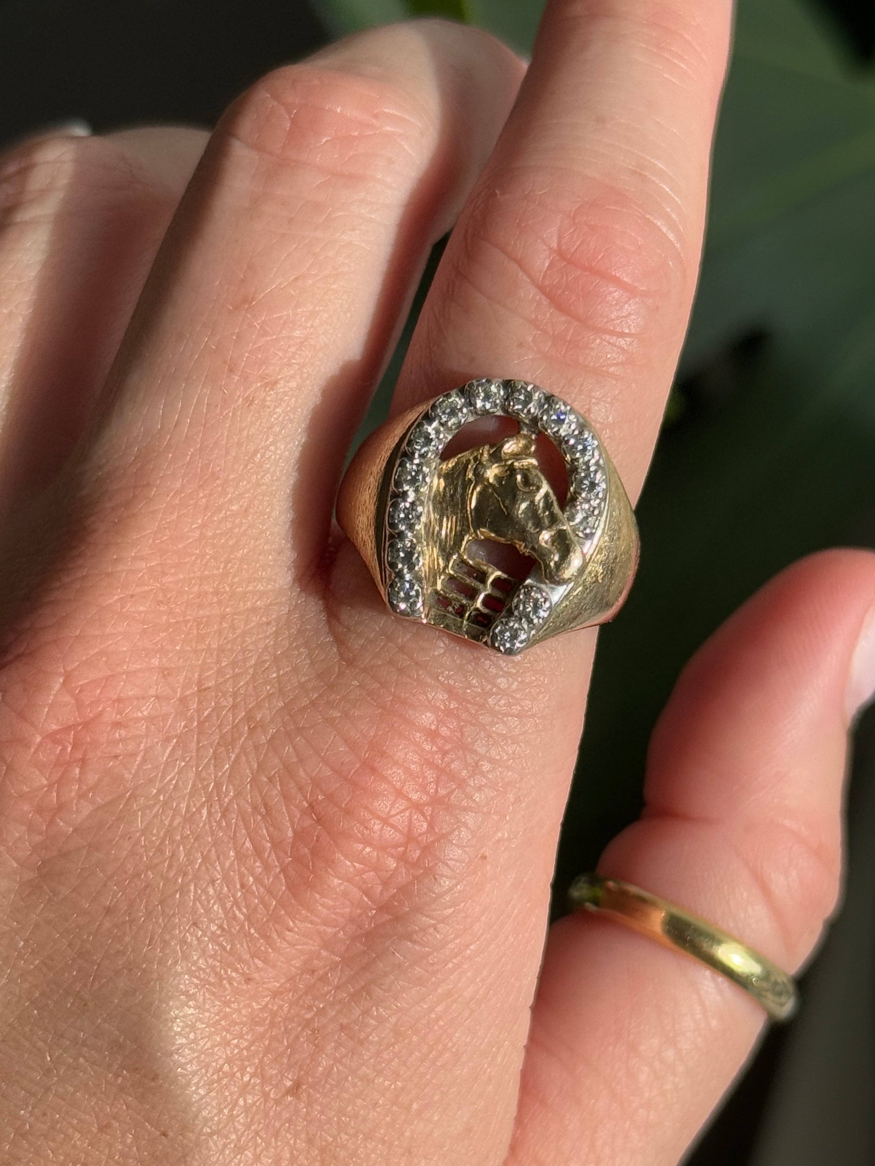 Diamond Horseshoe Ring