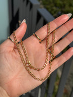 Solid Elongated Paperclip Chain