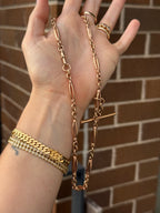 Antique Fancy Barrel Trombone Watch Chain