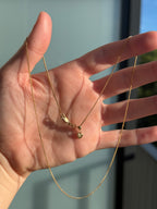 Solid Baby Curb Heart Lariat