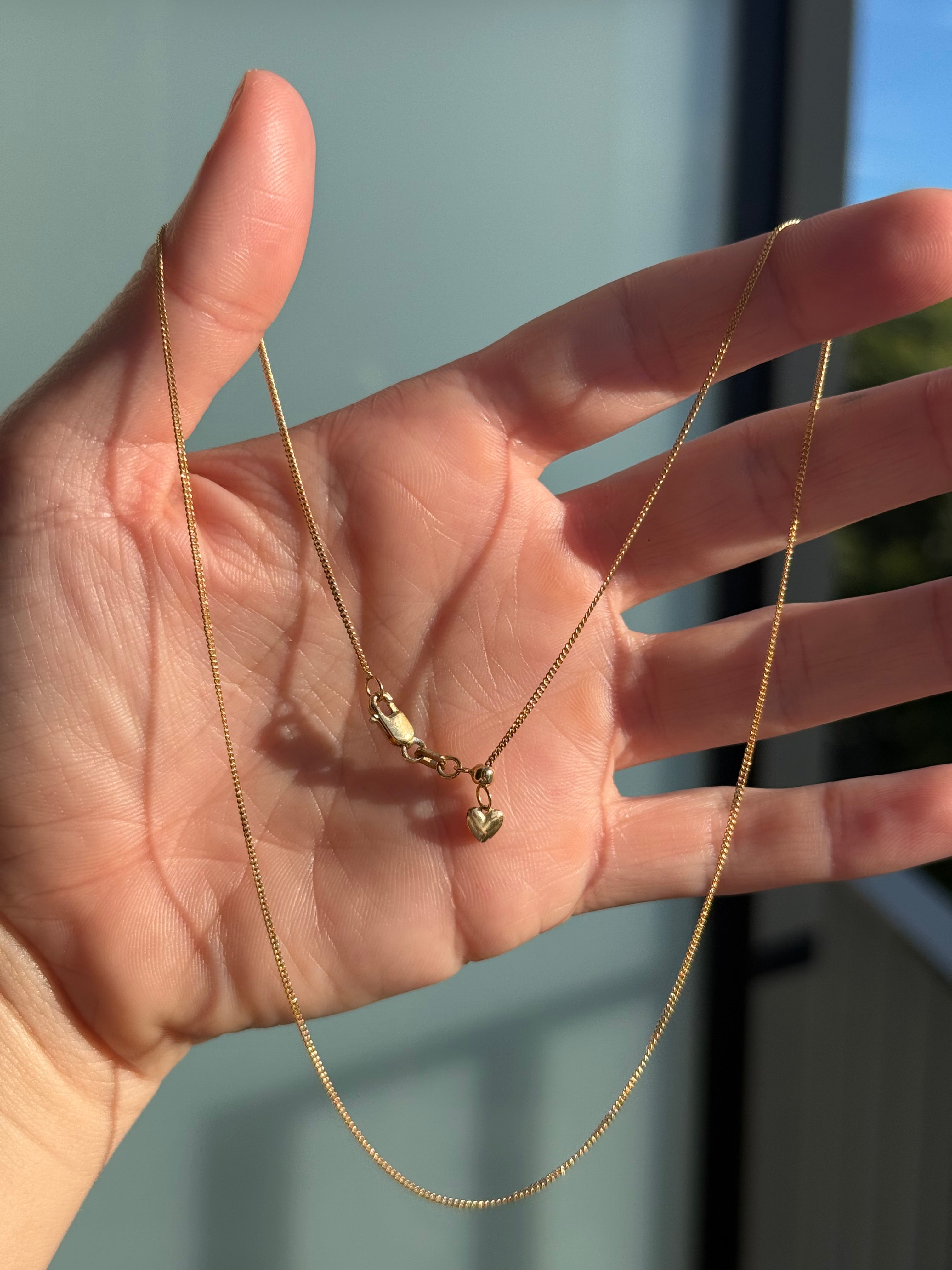 Solid Baby Curb Heart Lariat