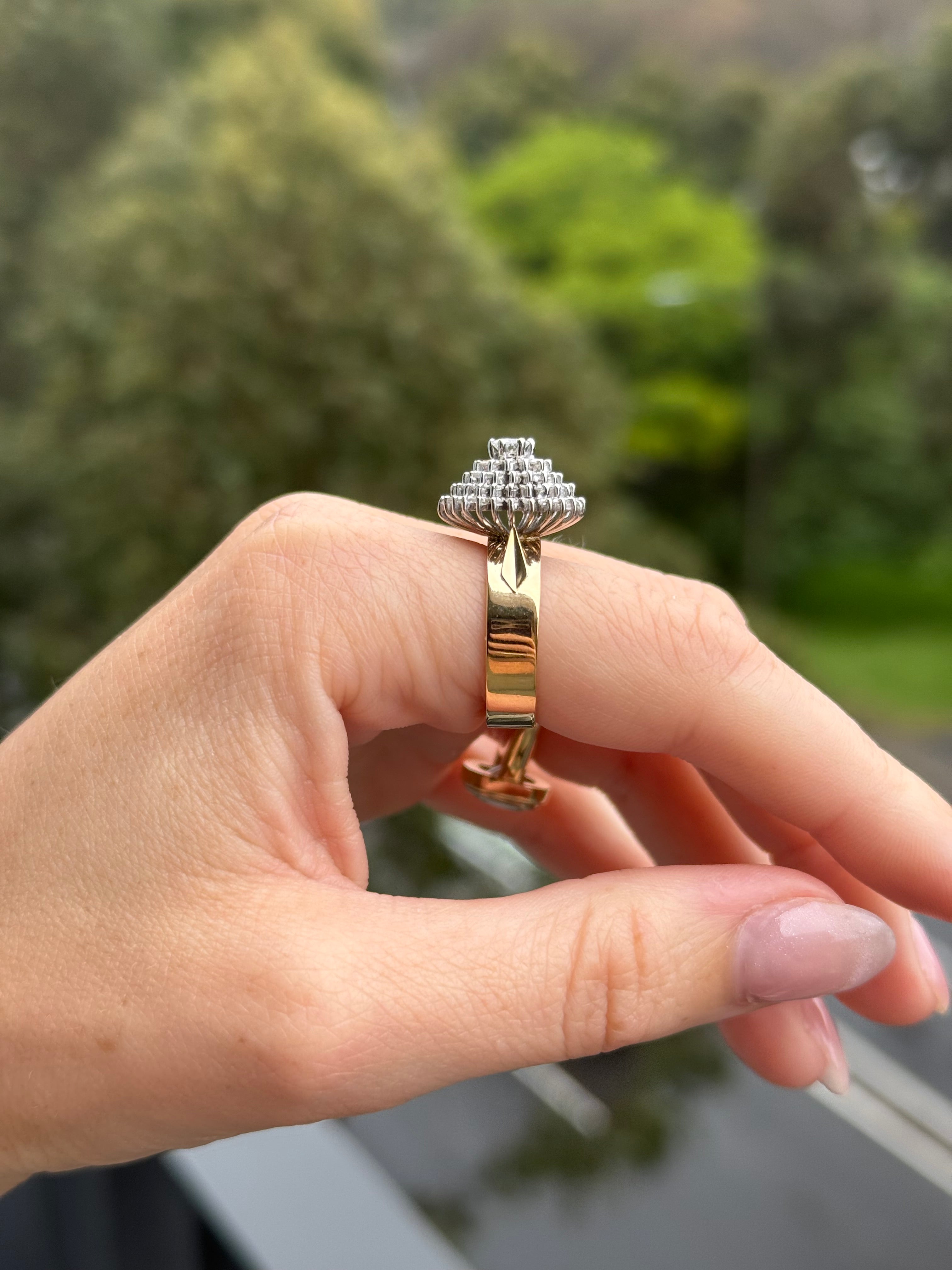 Diamond Burst Disco Ring