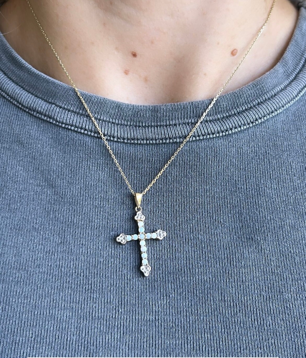 Opal Diamond Cross