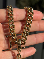 10k Graduated Curb Watch Chain