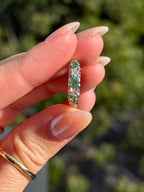 Filigree Emerald Diamond Band