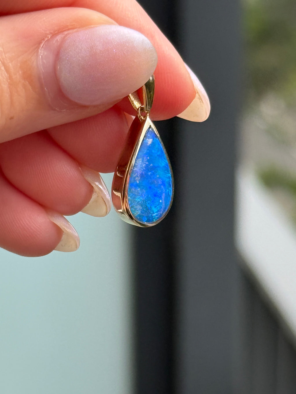 Teardrop Opal Charm
