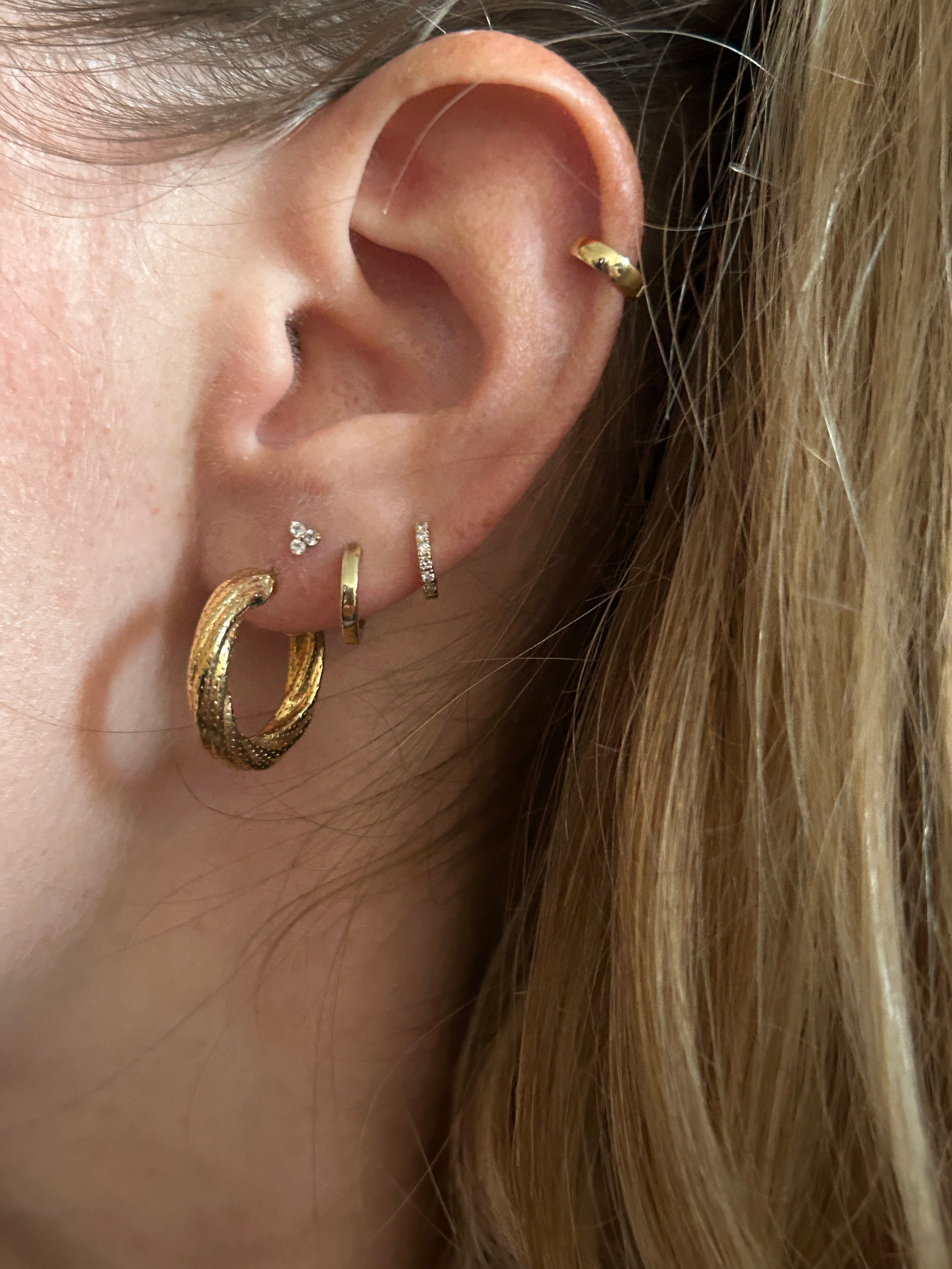 Twisted Textured Hoops