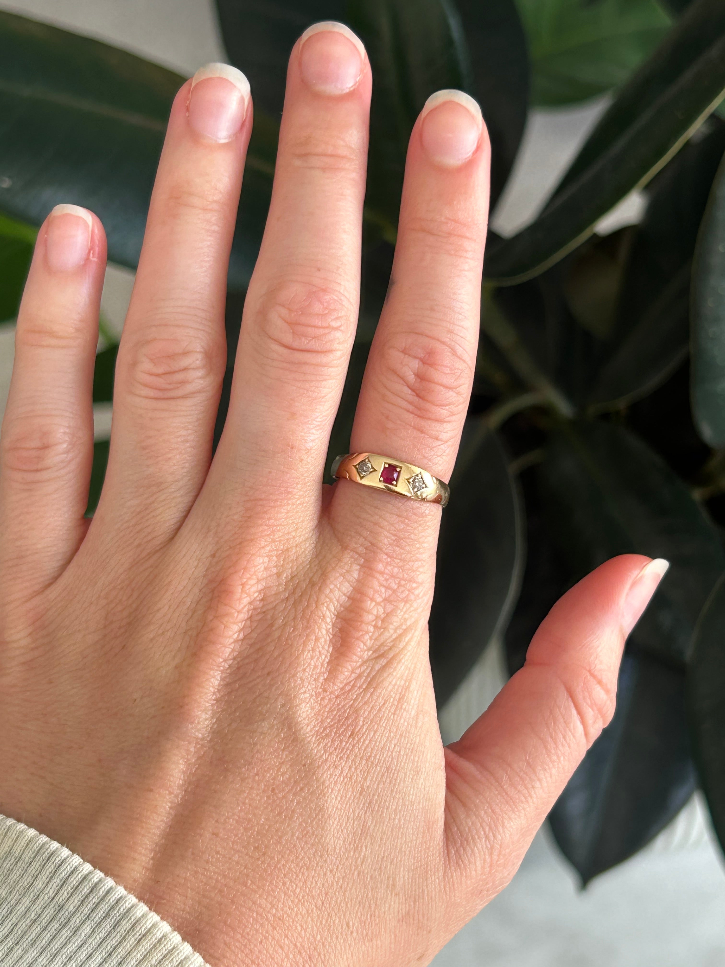 Ruby Diamond Antique Ring