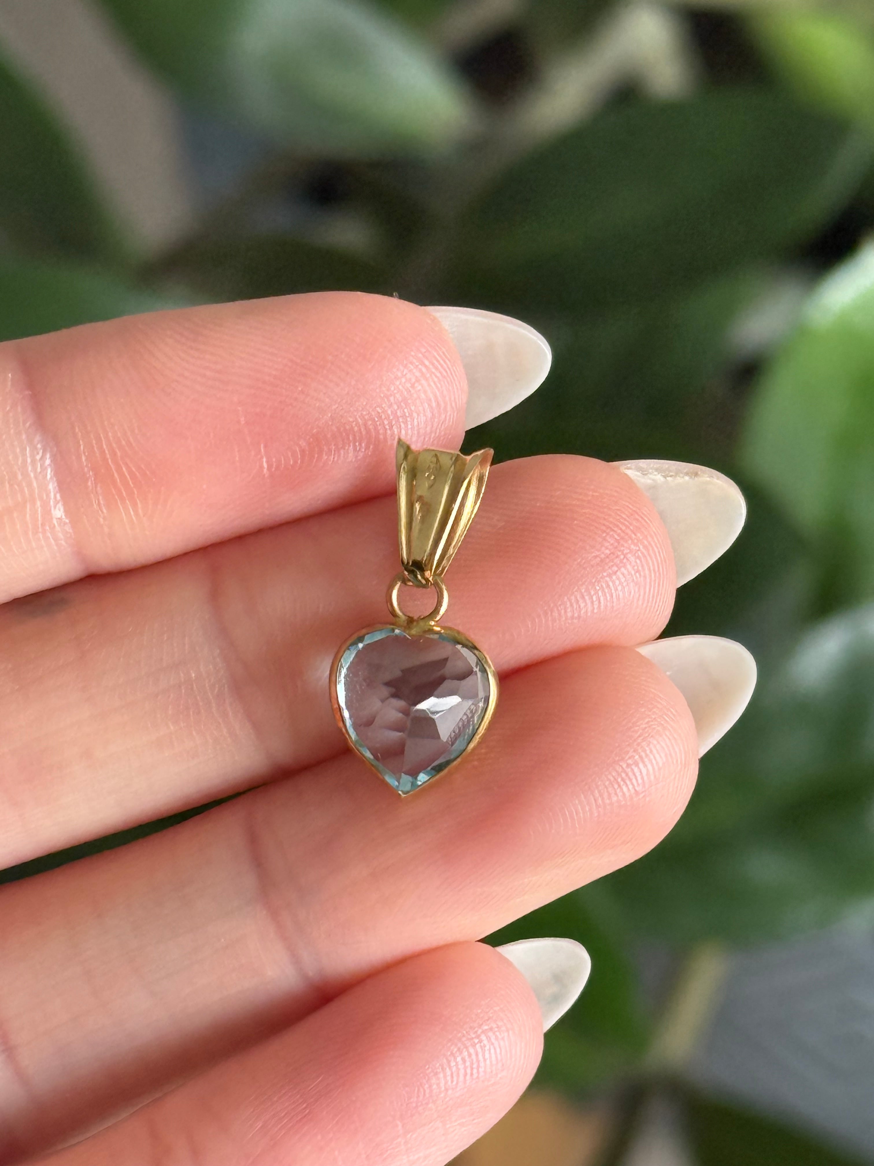 Topaz Heart Charm