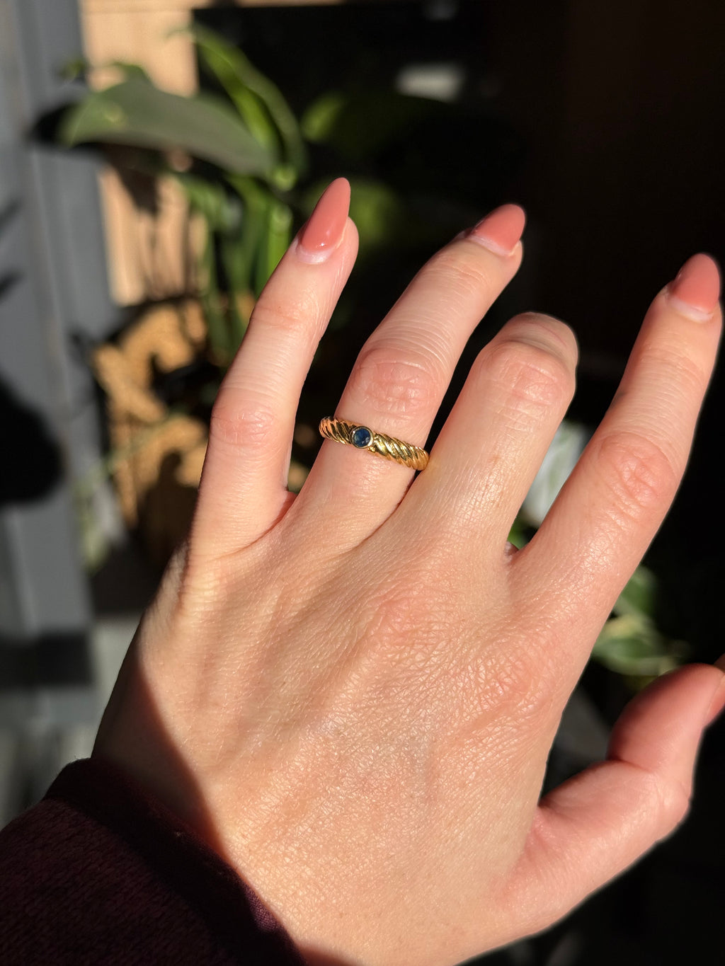 Sapphire Croissant Band