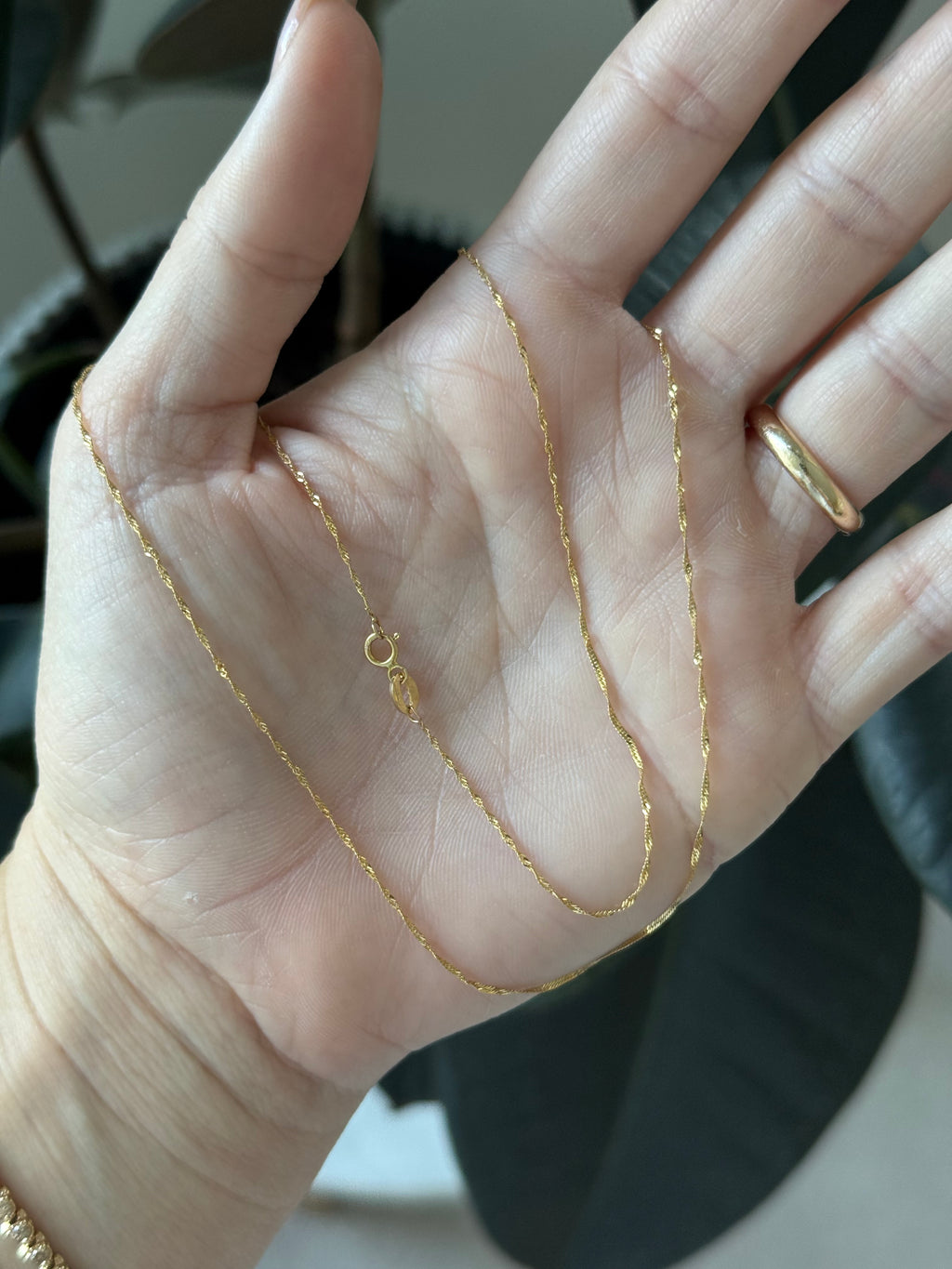 Dainty Shiny Twisted Rope Chain