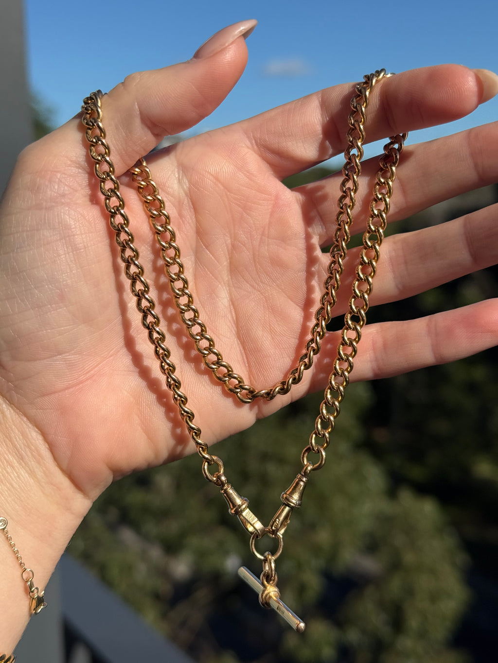 Antique Albert Curb Watch Chain