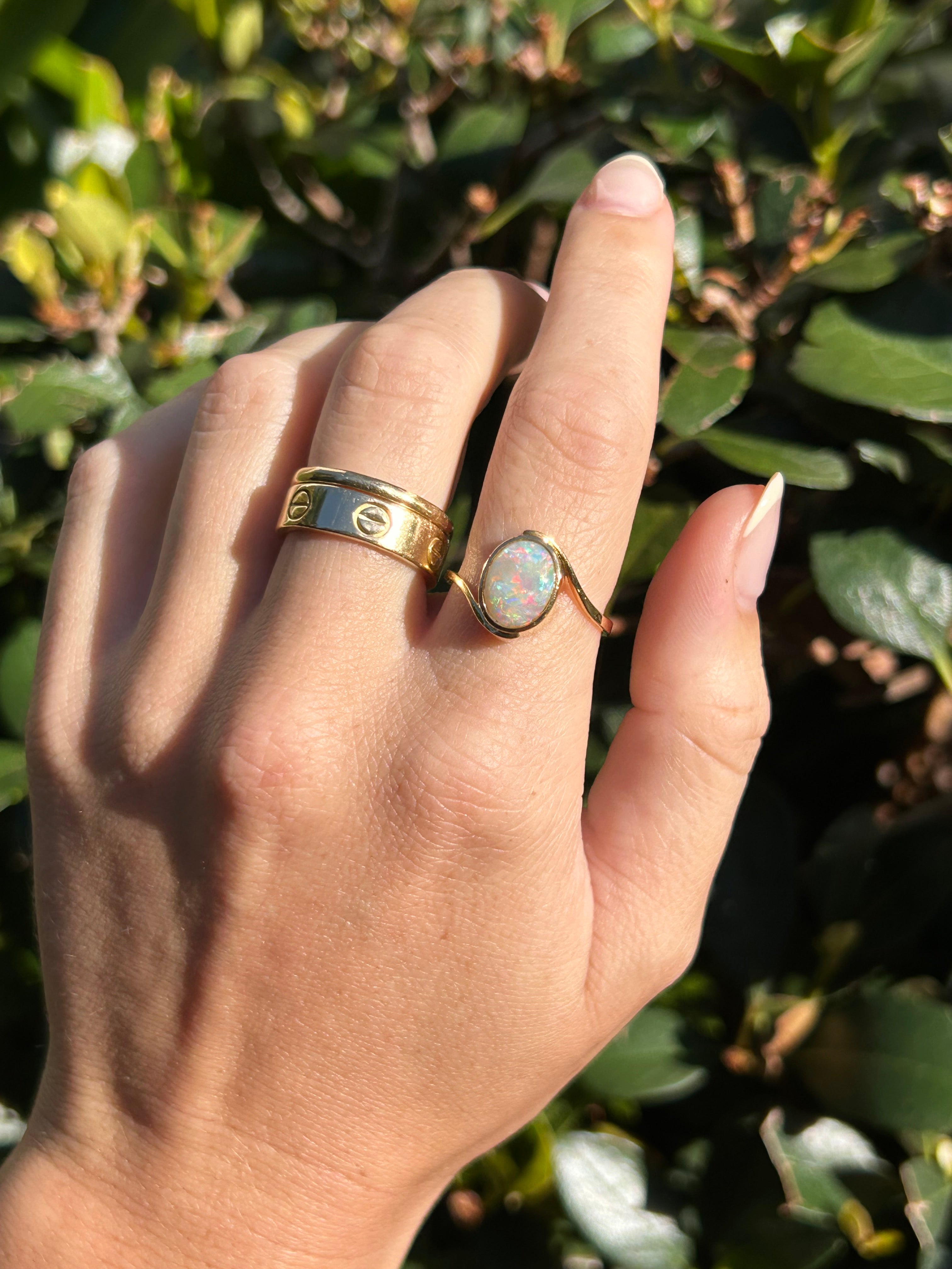 Opal Bezel Bypass Ring