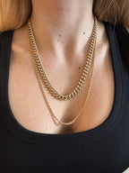 10k Graduated Curb Watch Chain