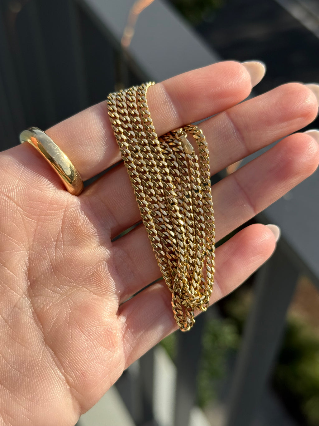 Solid Long Curb Chain