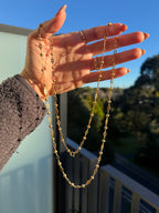 18k Fancy Ball Long Guard Chain
