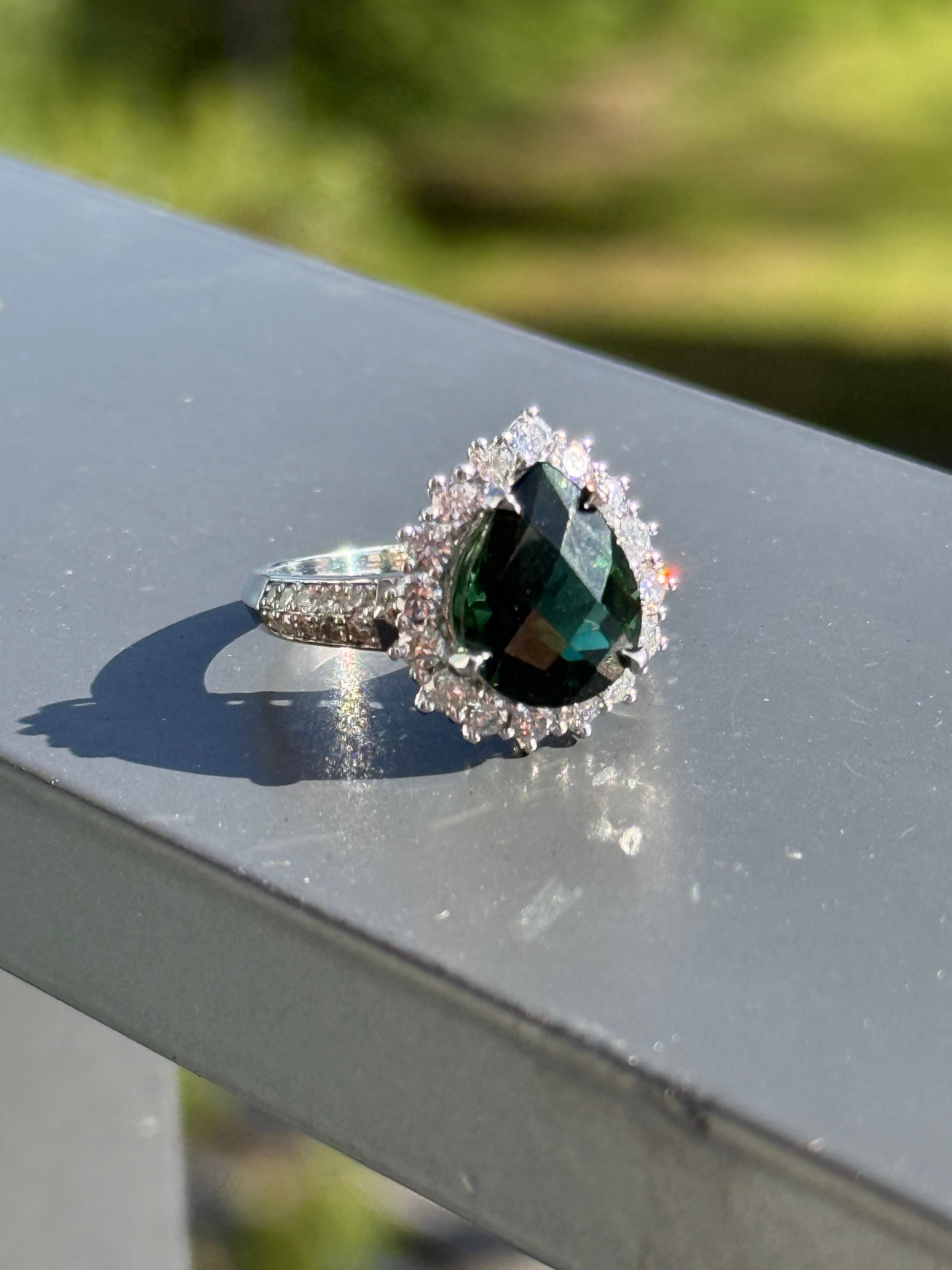 Teardrop Diamond Cocktail Ring