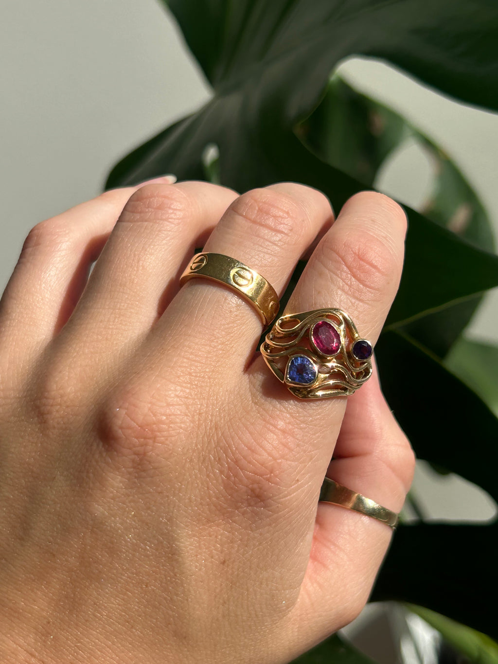 Gemstone Cluster Ring