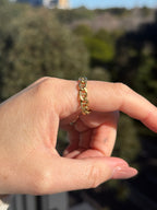 Solid 18k Mariner Ring