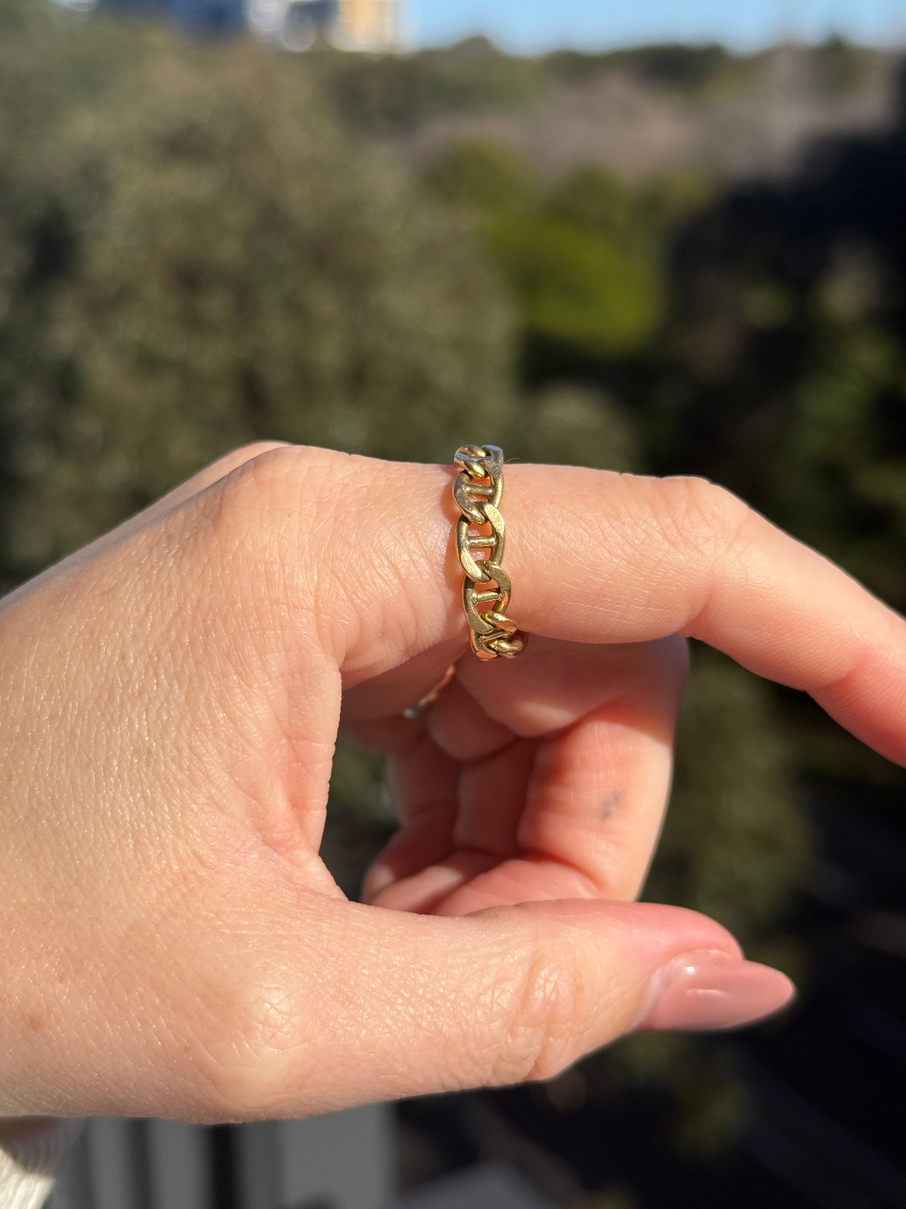 Solid 18k Mariner Ring