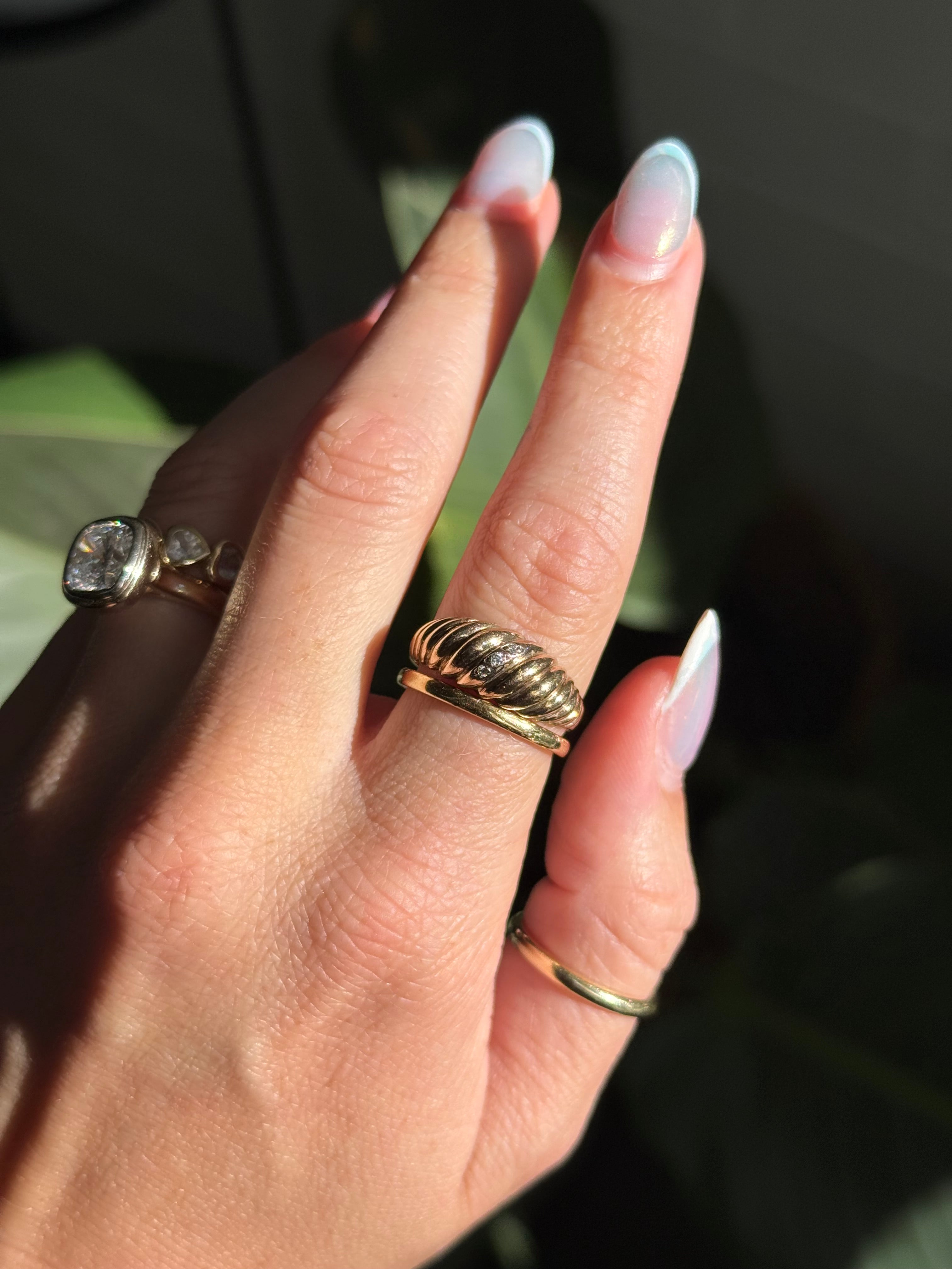 Diamond Croissant Ring