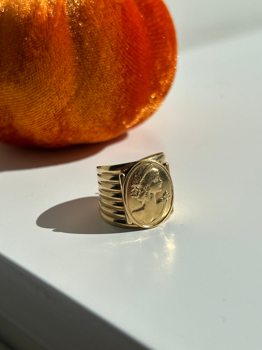 Vintage Cameo Adjustable Ring