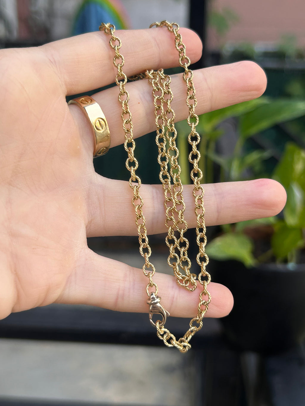 Solid Rope Textured Cable Chain