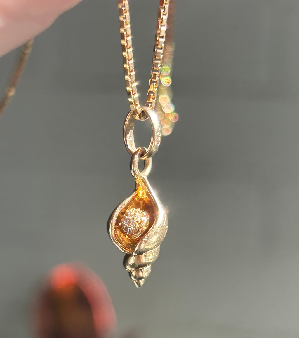 Seashell Diamond Charm