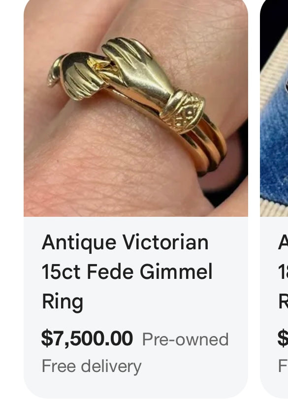 Antique German Gimmel Betrothel Charm
