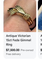 Antique German Gimmel Betrothel Charm