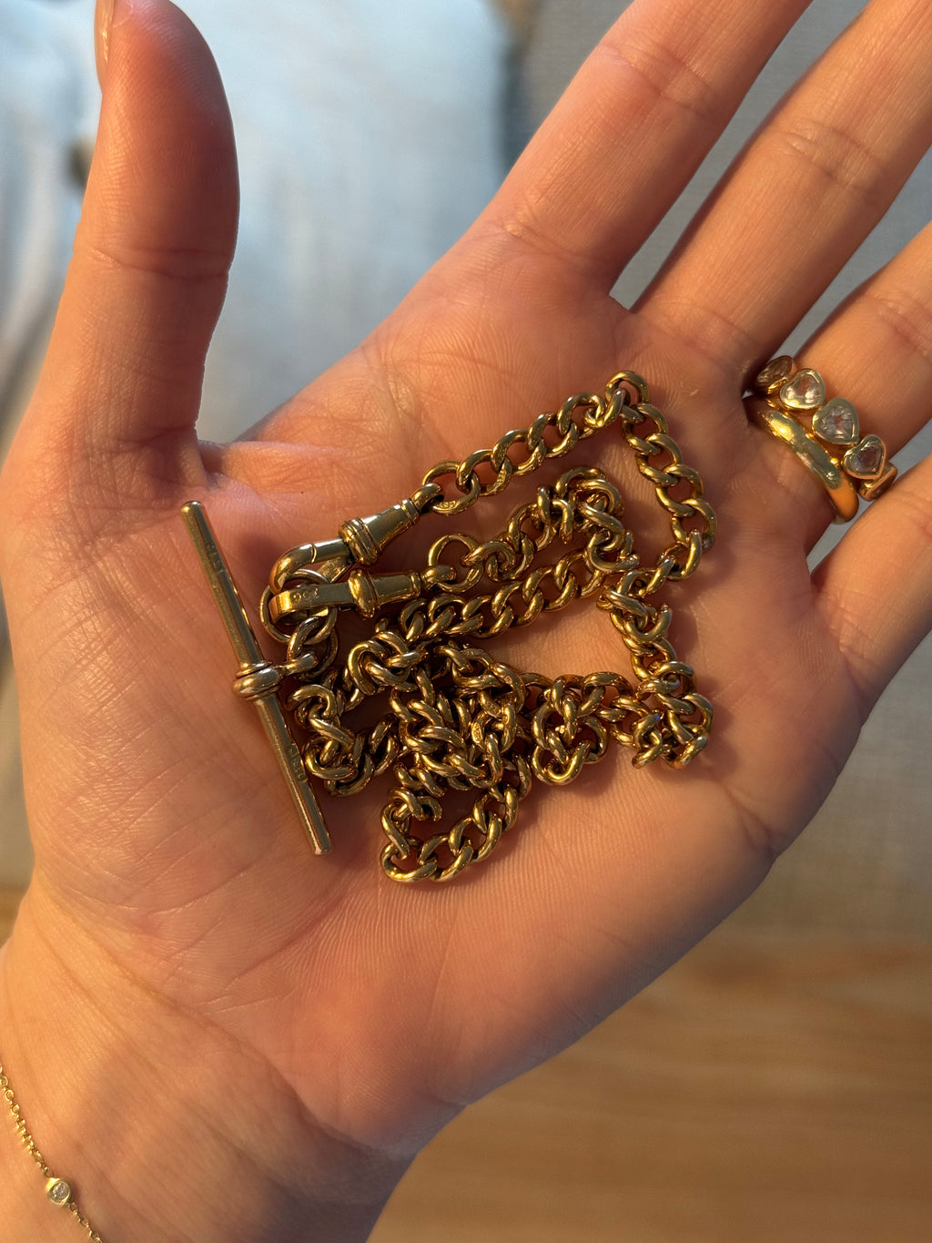 Antique Albert Curb Watch Chain