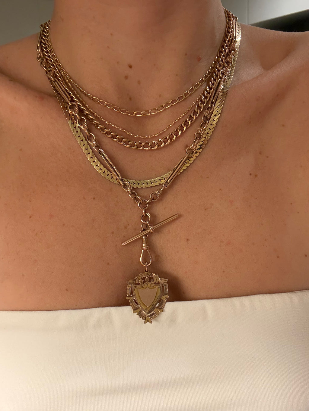 Antique Albert Curb Watch Chain