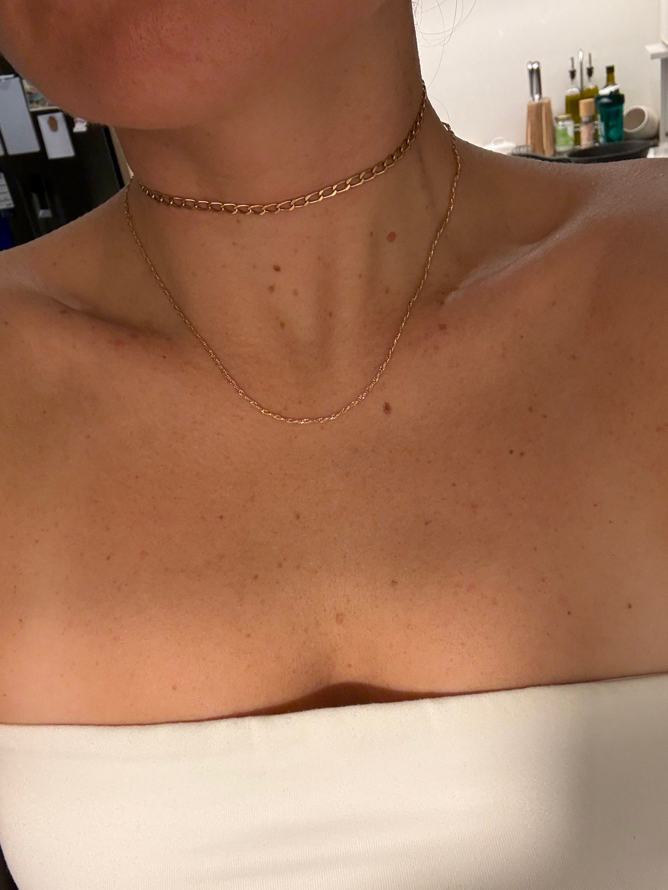 Twisted Diamond Cut Shiny Rope Chain