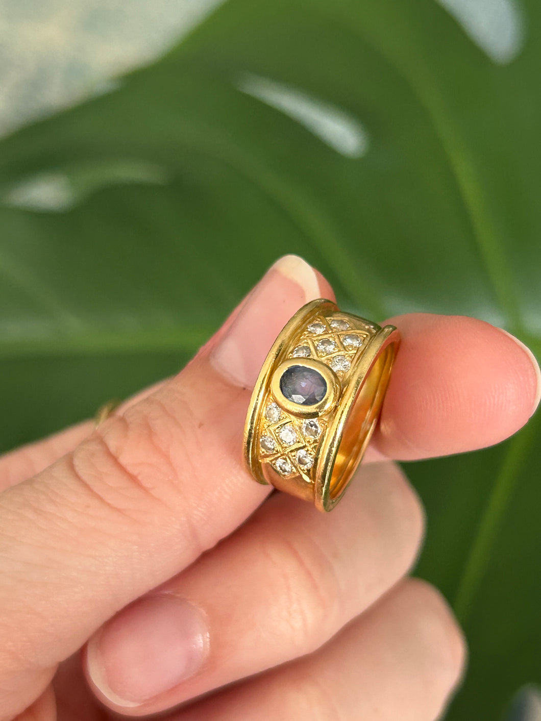 Diamond Sapphire Band